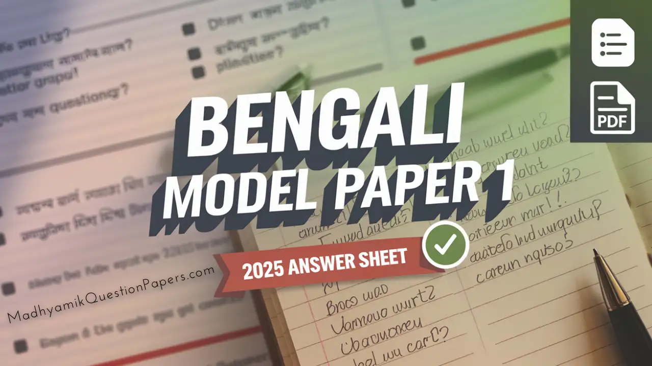 Bengali Model Question Paper 1 (2025) Answer Thumbnail