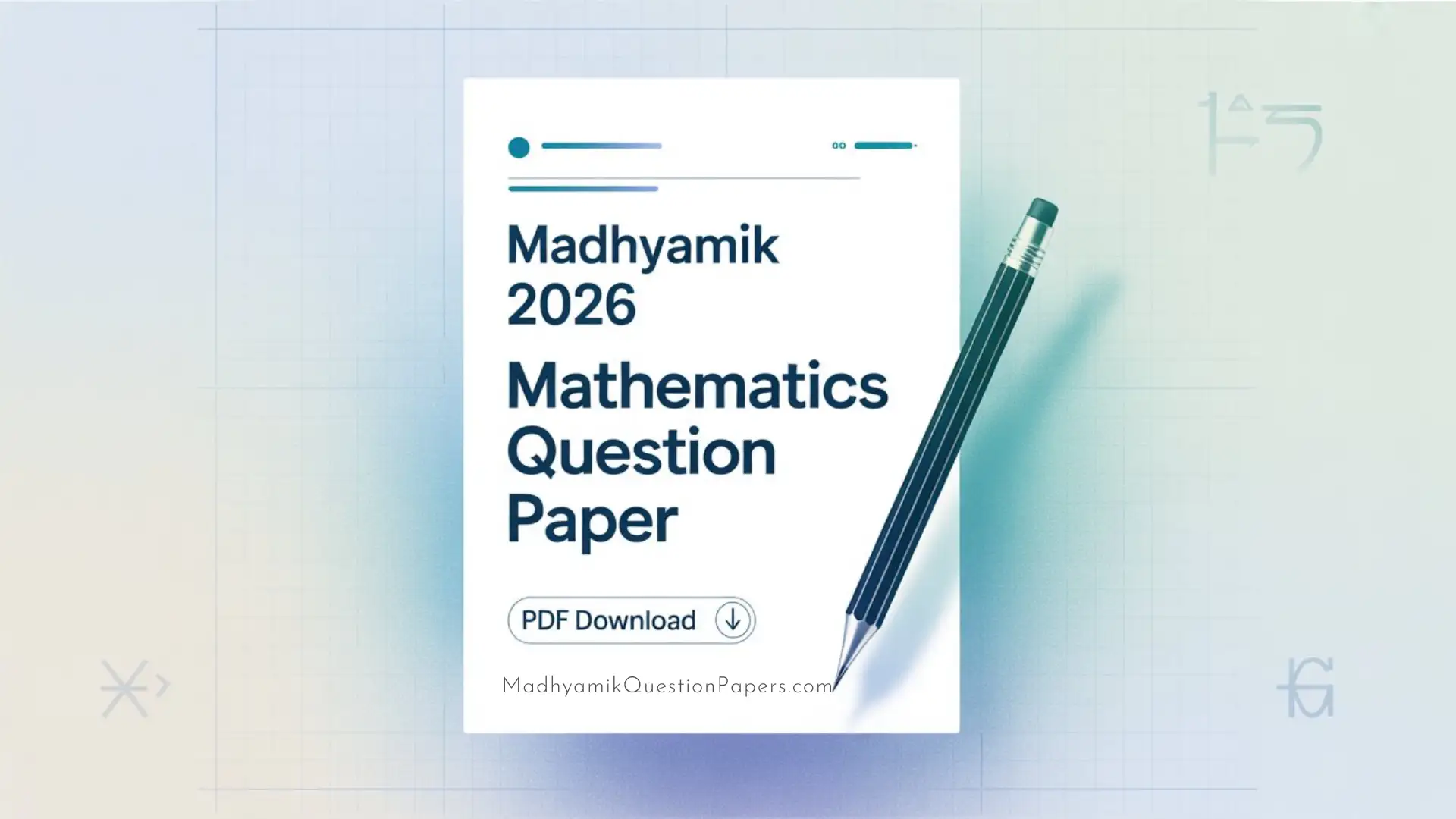 Madhyamik 2026 Mathematics Question Paper PDF Download